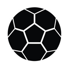 Fototapeta premium Soccer ball silhouette vector illustration