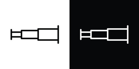 Boat Telescope icon filled flat sign concept for web design.