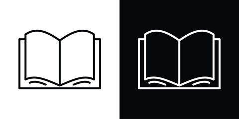 Book icon filled flat sign concept for web design.
