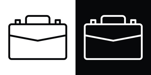 Briefcase icon filled flat sign concept for web design.