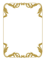 Gold borders text frames, Vintage Ornate Frame for invitations and greeting cards, Elegant vector.