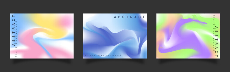 Vector set of abstract fluid motion background