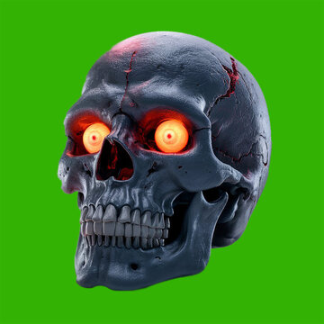skull green screen photo
