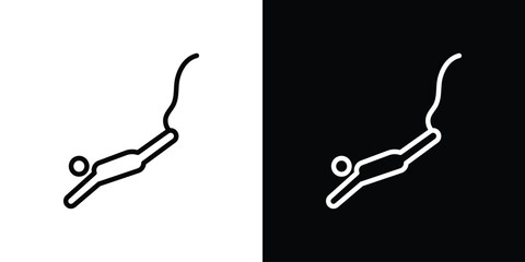 Bungee jumping icon filled flat sign concept for web design.