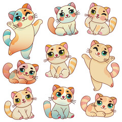 Adorable Kitten Character Collection.