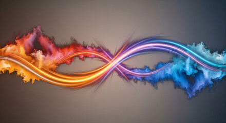 Colorful Light Waves and Clouds