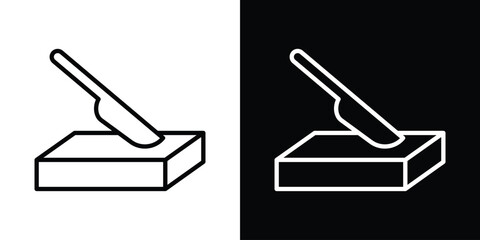 Butter icon filled flat sign concept for web design.