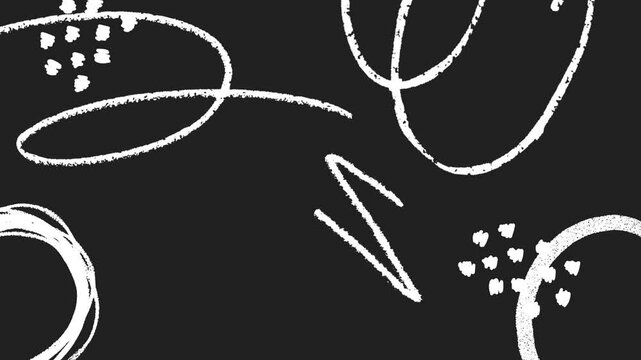 modern black and white background scribbles video 4k