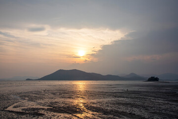 일몰, 순천 와온해변