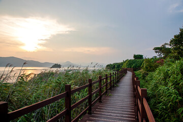 일몰, 와온해변