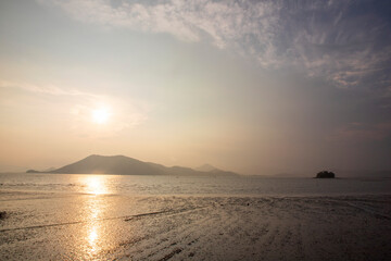 일몰, 순천 와온해변