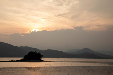 일몰, 순천 와온해변