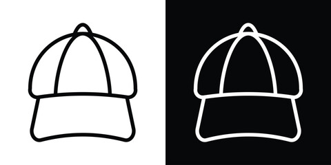 Cap icon filled flat sign concept for web design.