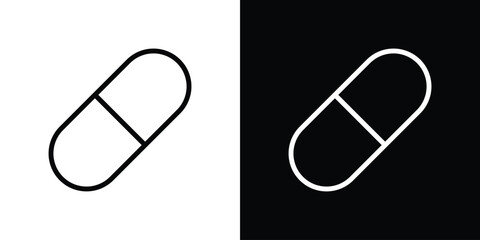 Capsules icon filled flat sign concept for web design.