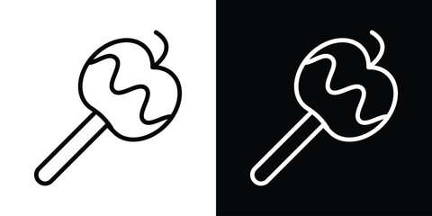 Caramelized appsle icon filled flat sign concept for web design.