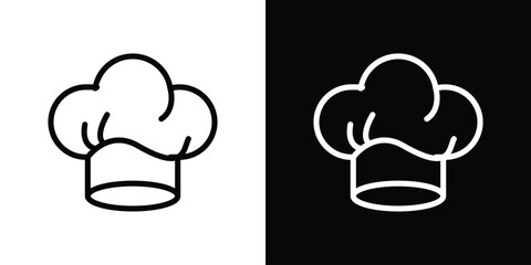 Chef hat icon filled flat sign concept for web design.