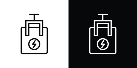 Circuit Breaker icon filled flat sign concept for web design.