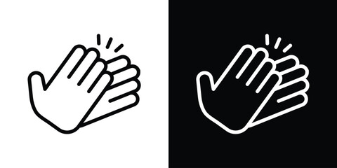 Clap icon filled flat sign concept for web design.