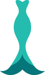 mermaid wedding dress silhouette icon. bridal gowns sweetheart neckline court train for bride to be