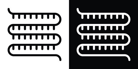 Condenser coil icon filled flat sign concept for web design.
