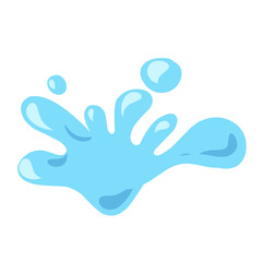 Water drops. drops, waves, tears, spray, nature splashes isolated on white background. Dripping liquid. Water spill. Aqua drop element. Cartoon flat vector illustration