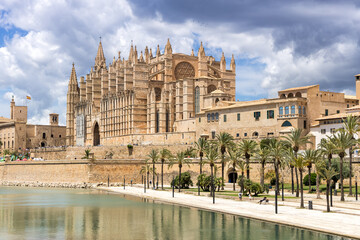 Cathedral church Catedral de Palma de Mallorca La Seu architecture in Spain