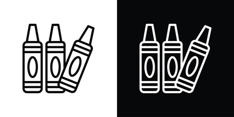 Crayon icon filled flat sign concept for web design.
