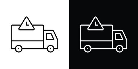 Delivery delay icon filled flat sign concept for web design.