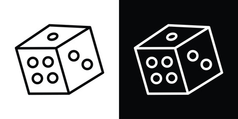 Dice icon filled flat sign concept for web design.