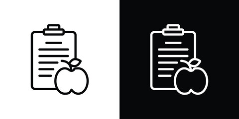 Diet plan icon filled flat sign concept for web design.