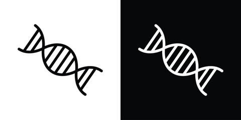 DNA icon filled flat sign concept for web design.
