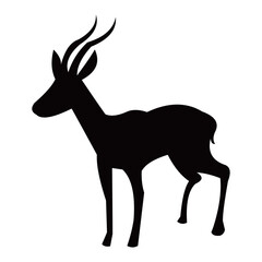 silhouette of animal art, black color and vector.