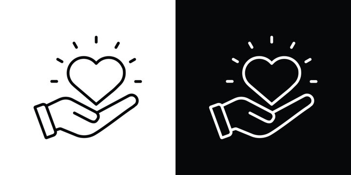 Empathy icon filled flat sign concept for web design.