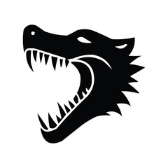 illustration of a wild animal biting