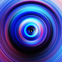 Colorful radial motion effect. Abstract rounded background. Color curves and sphere. Multi color gradient rings and circles wallpaper. Colored texture backdrop and banner.