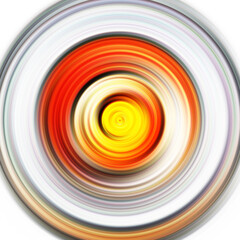 Colorful radial motion effect. Abstract rounded background. Color curves and sphere.