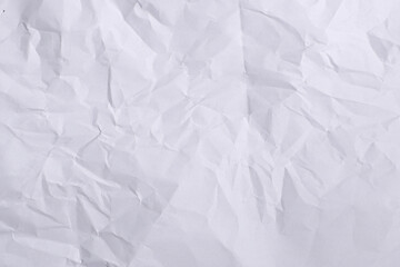 Crumpled White Paper Texture Background

