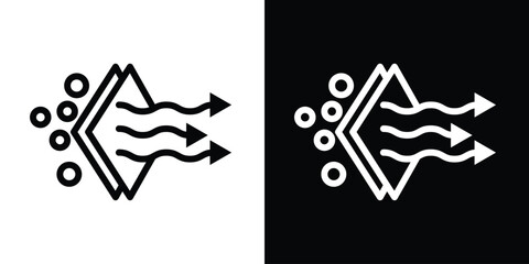 Filtration air icon filled flat sign concept for web design.