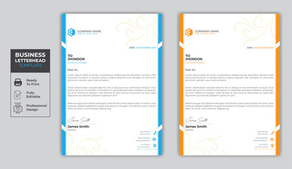 A modern business and corporate letterhead design vector. Colorful abstract letterhead design a4 size.