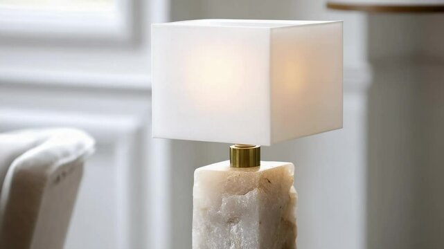 Modern table lamp design features elegant alabaster base and minimalist shade for stylish home decor