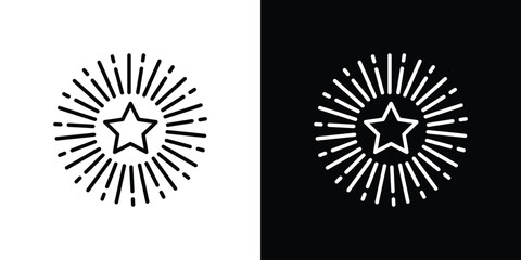 Fireworks icon filled flat sign concept for web design.