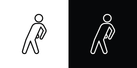 Fitness exercise icon filled flat sign concept for web design.