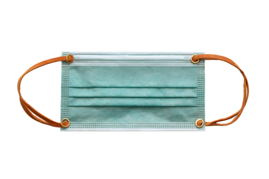 isolated green musk on transparent background