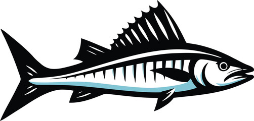 Fishing logo template, Fishing Logo Icon, unique fishing-related logo. simple. memorable. vector. editable, Fish With Arrow Shape Fishing Logo Template, fish chub logo, Fishing bass logo. 