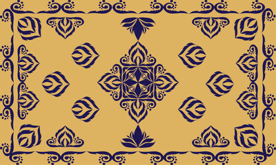 ikat Abstract Ethnic art.Seamless pattern in tribal, folk embroidery, and Mexican style. Aztec geometic  art ornament print. Design for carpet, Vector seamless pattern. Cover,wallpaper, wrapping, fabr