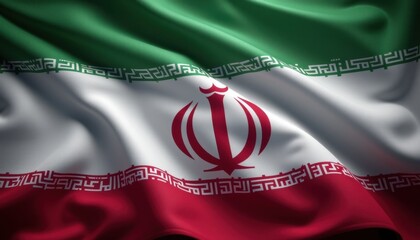 Waving iranian flag iran image of national symbol vibrant colors close-up cultural representation