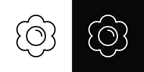 Flower icon filled flat sign concept for web design.
