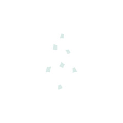 Flying sugar or salt. A scattering of crystals of sugar or salt. Vector illustration isolated