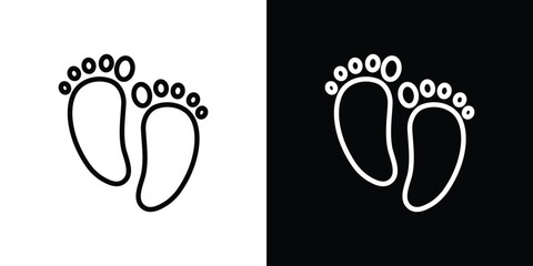 Foot icon filled flat sign concept for web design.