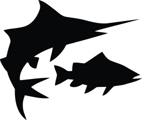 Fishing logo template, Fishing Logo Icon, unique fishing-related logo. simple. memorable. vector. editable, Fish With Arrow Shape Fishing Logo Template, fish chub logo, Fishing bass logo. 